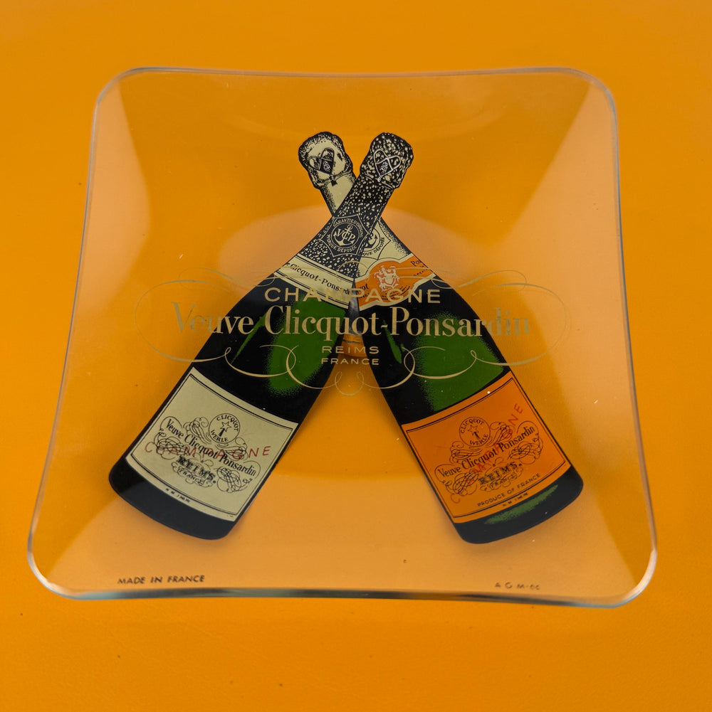 Vintage Veuve Clicquot Glass Ashtray