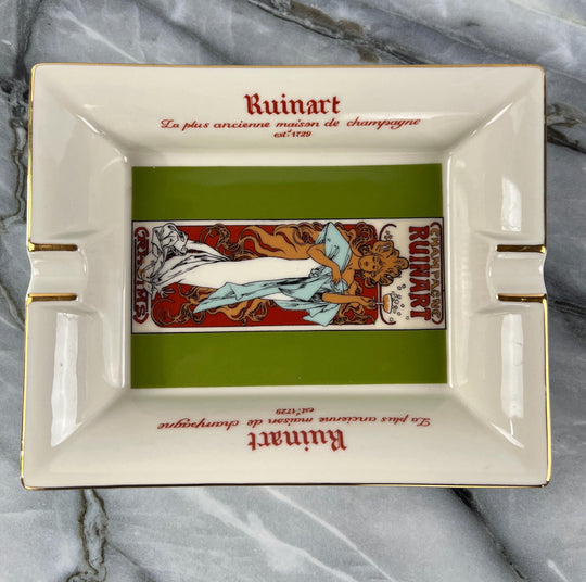 Vintage Porcelain Ruinart Champagne Ashtray