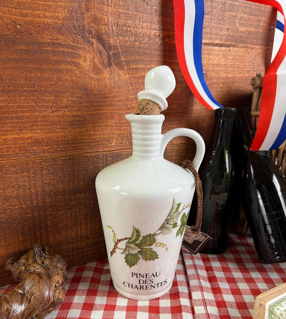 Vintage French Pineau des Charentes Reynac Porcelain Bottle