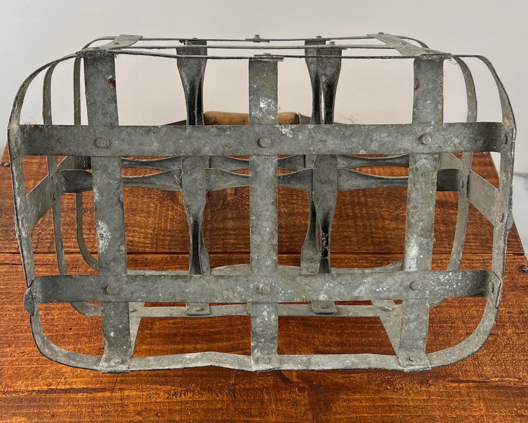 Vintage French Metal 6 wine Bottles Holder