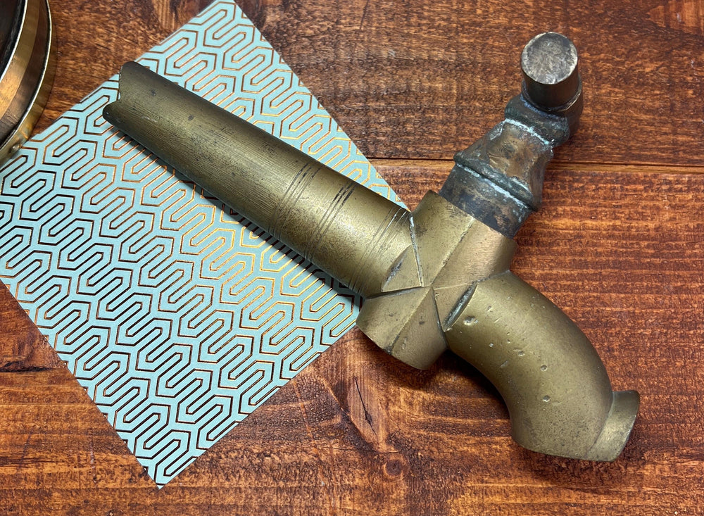 Vintage Solid Brass French Wine Barrel Spigot