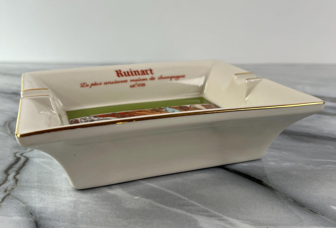 Vintage Porcelain Ruinart Champagne Ashtray