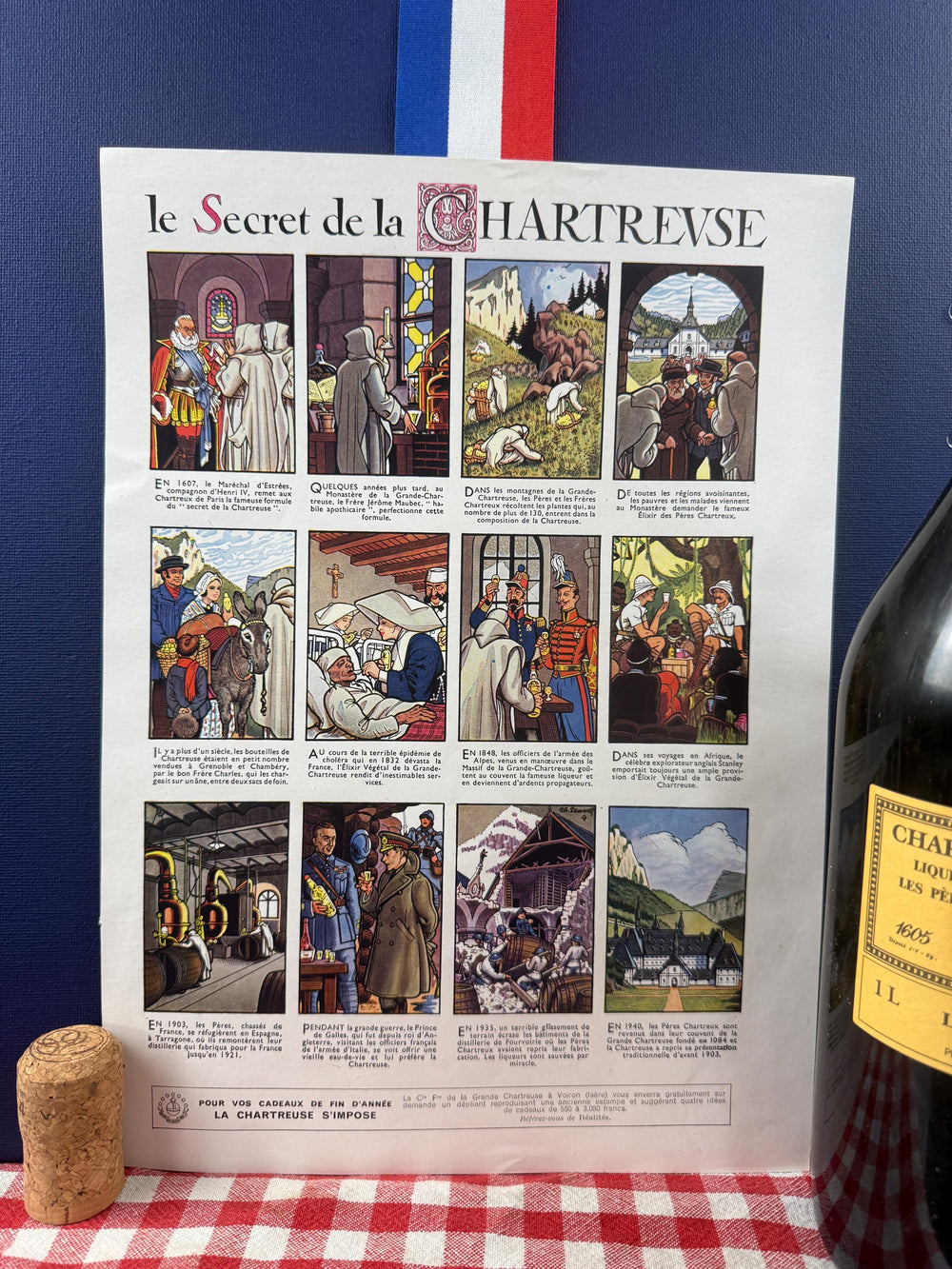 Original color French Vintage Chartreuse Liqueur Poster